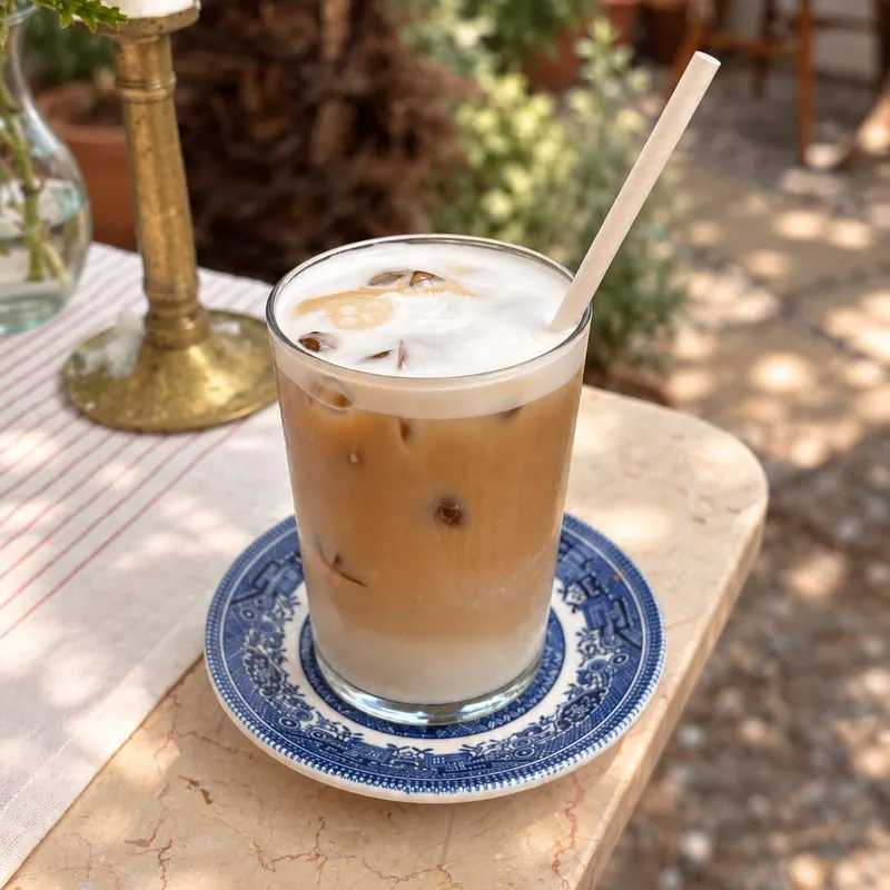 Iced Latte Macchiato — Iced Coffee · Prinkipo House Cafe, Büyükada (temsilî fotoğraf)