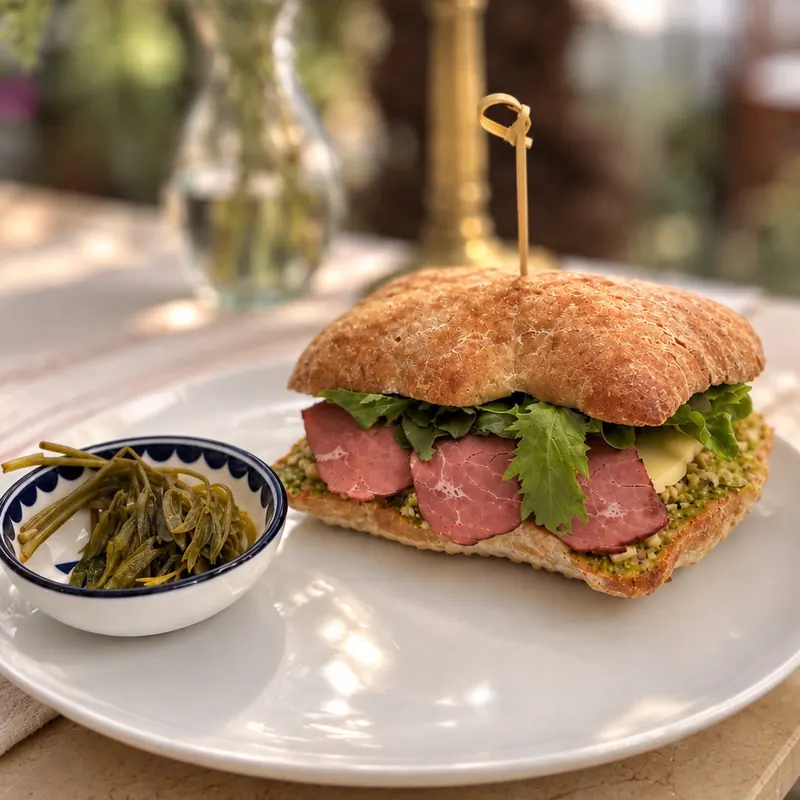 Kuru Etli — Sandviçler · Prinkipo House Cafe, Büyükada
